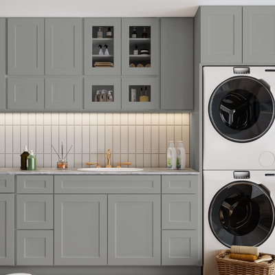 30 po Armoire de meuble-lavabo en contreplaqué l 34 po x P 21,5 po Shaker Grey
