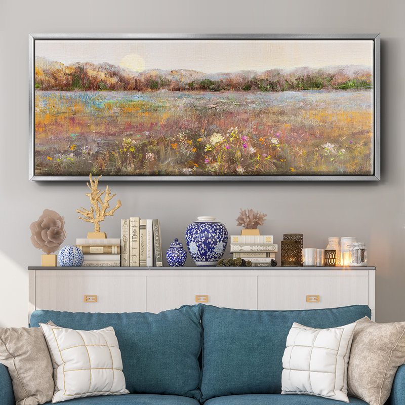 Meadow Moonrise- Framed Canvas