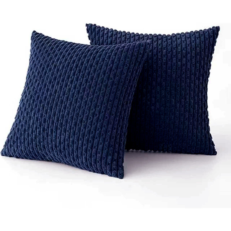 Housse de coussin Cozy 2 pièces, 22 po x 22 po, Marine