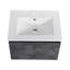 Meuble-lavabo mural flottant 24 po avec lavabo en céramique et armoire à fermeture en douceur, conception peu encombrante