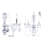 3-Light Chrome Chandelier With Clear Crystals