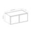 Armoire murale de cuisine CASAINC prête à assembler, dimensions : L 91,4 cm x H 61 cm x P 30,5 cm-134044413