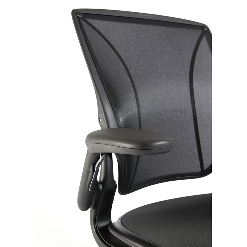 World LM, Black Ergonomic Task Chair with Poppy Seed Backrest, and Light Brown Autumn Upholstered Seat, Black, Black Mesh