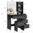  Vanity Desk with Mirror and Lights - Modern Makeup Dressing Table with Outlets, Storage Stool, 4 Drawers & Hair Dryer Holder - 3 Colors LED Vanity Mirror, Vanities for Bedroom-832642354