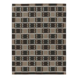 Scandinavian Wool Geometric Area Rug in Beige, Brown, Blue