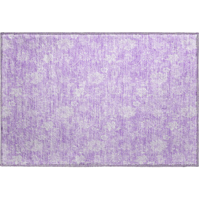 Premium Machine Washable Prisco Lilac Rug