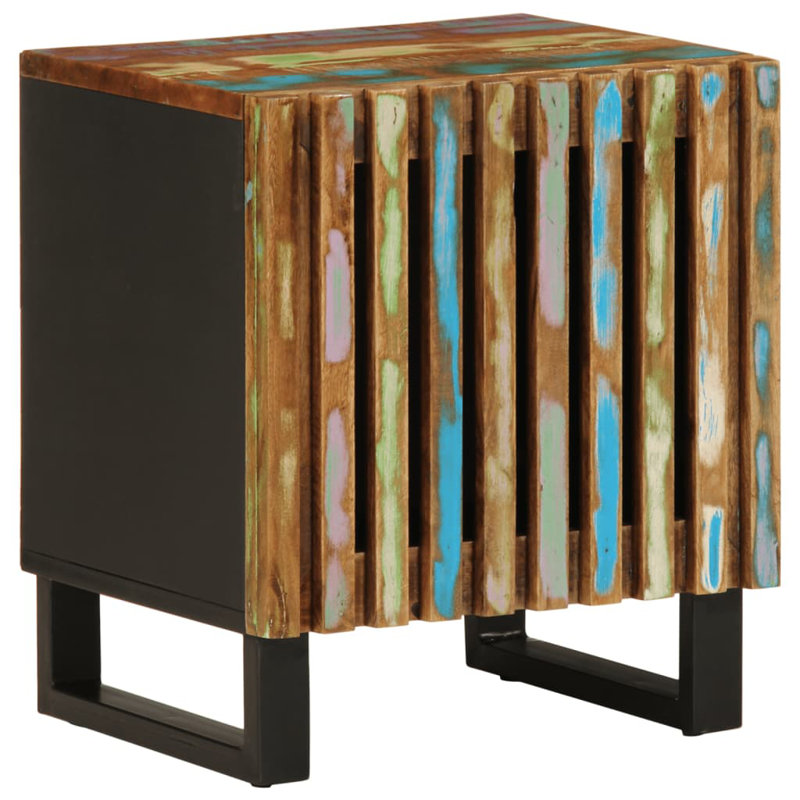 Vidaxl Bedside Cabinet 40X34x46 Cm, Brown/Black, Set of 2