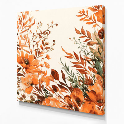 Watercolor Floral 50 Beige Canvas Wall Art