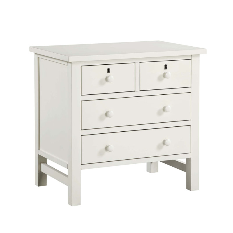 Georgina 4-drawer Storage Nightstand, Antique White