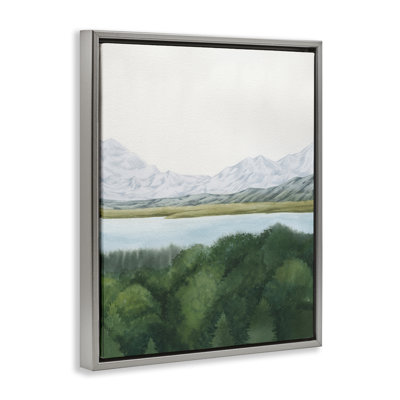 «Mountains & Forest Landscape», art mural sur toile flottante par June Erica Vess