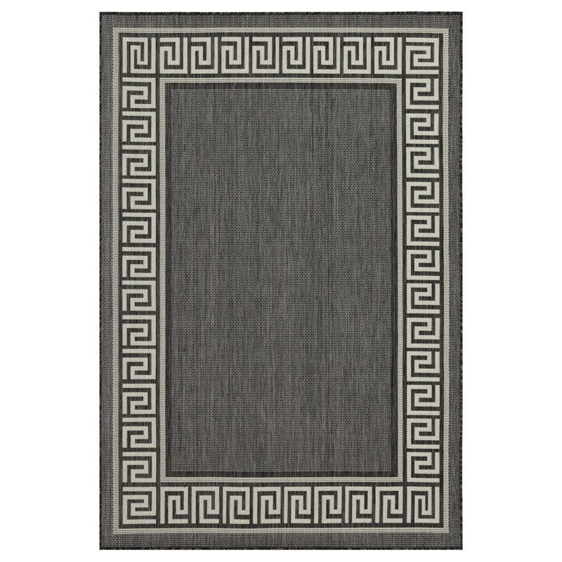 Anthracite 7 Ft. 10 In. X 10 Ft. 3 In. Indoor/Outdoor Area Rug, Rectangle 7'10" x 10'3"