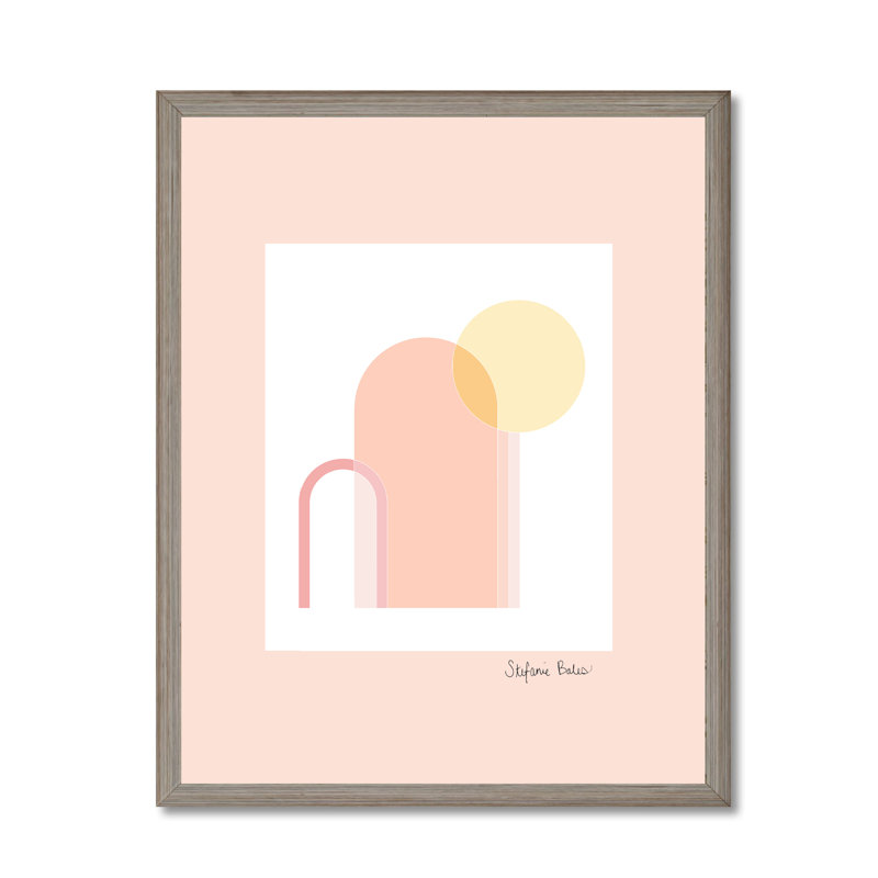Summer Rendezvous Print by Stefanie Bales, Framed Matted Print, Gray, 36" H x 24" W x 1.125" D