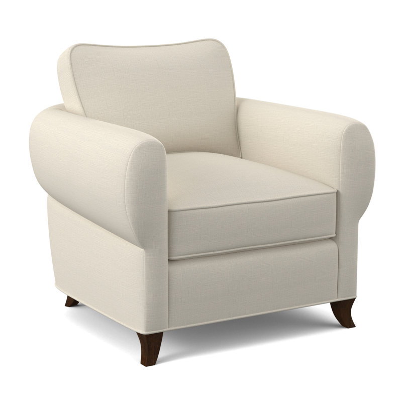 Fauteuil cocon, Noyer noir, Mélange de polyester tangelo Margaret