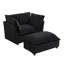 Canapé moderne à accoudoirs incurvés, fauteuil rembourré à large siège avec repose-pieds mobile et coussins moelleux-1055121714