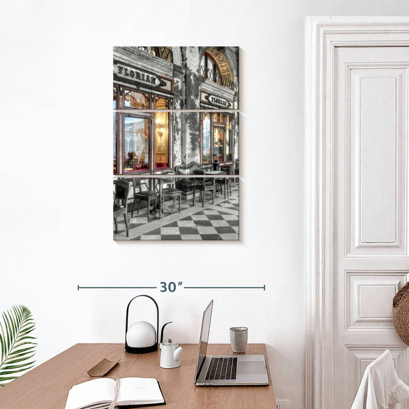 Nicci Caffe Florian Venezia, H 32 po x l 20 po
