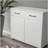 Two-door white side table