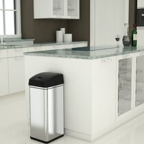 CozyBlock 13 Gallon Automatic Trash Can for Kitchen, Stainless