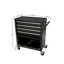 Boîte à outils 4Drawer Rrolling, 24,4 po avec 4 roues et tiroirs avec outils, pour garage, entrepôt, atelier, magasin, noir-1633806185