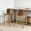 Ensemble de tabourets de bar d'intérieur en bois noyer