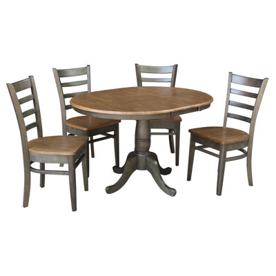 Echols Extendable Solid Wood Dining Set
