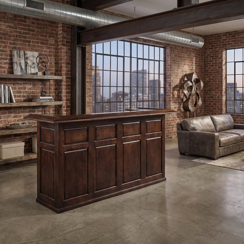 Bar sans évier traditionnel de 84 po Sherri par RAM Game Room, Cappuccino