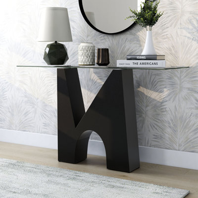48'' Glass Top Console Table