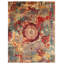 Hand-Knotted High-Quality Red and Blue Area Rug
