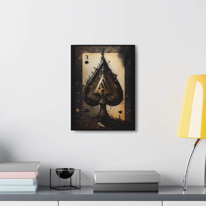 Art mural sur toile Ace Of Spades, H 24 po x l 18 po