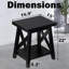 Table de bout noire, table d'appoint en bois à deux niveaux, table d'appoint moderne pour le salon, table d'appoint de style maison de campagne-1401492276