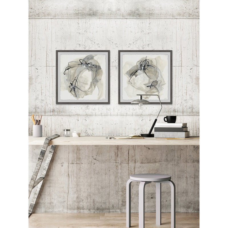" Twisted Lines " 2 - Pieces, 18" H x 18" W x 1.5" L