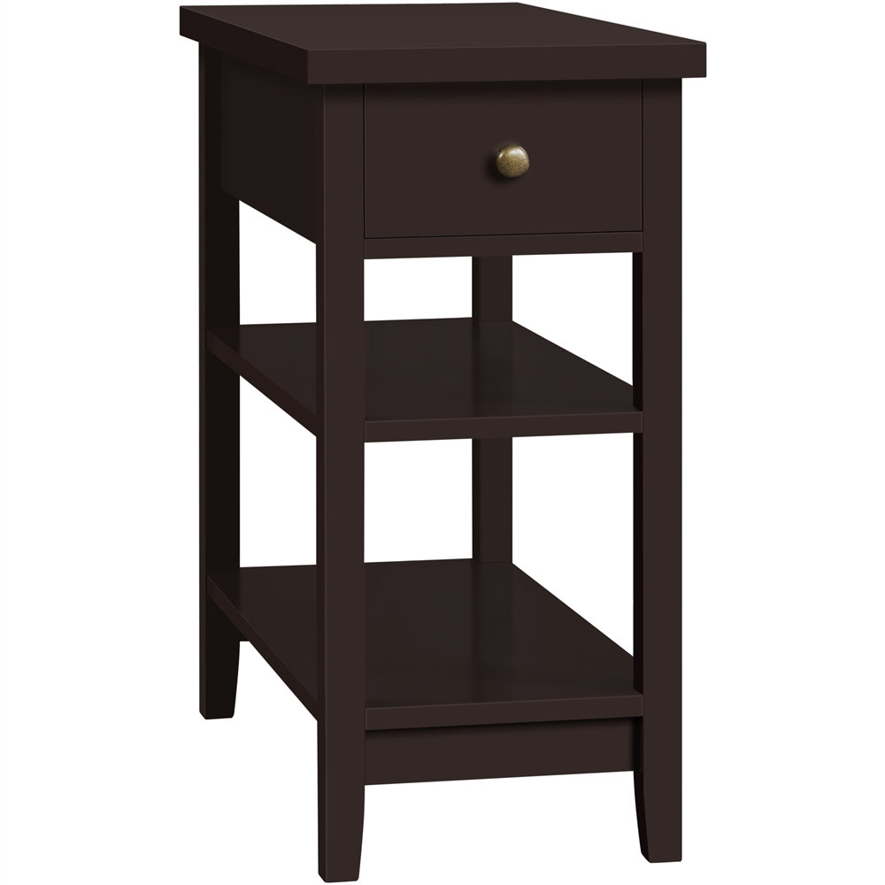 Ilithia 23.6 Tall End Table with Storage, Flip Top Narrow Side Table, Skinny Nightstand Sofa Table Winston Porter Color: Black