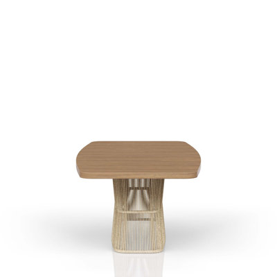 Dining Table - Toffe With Rope Base