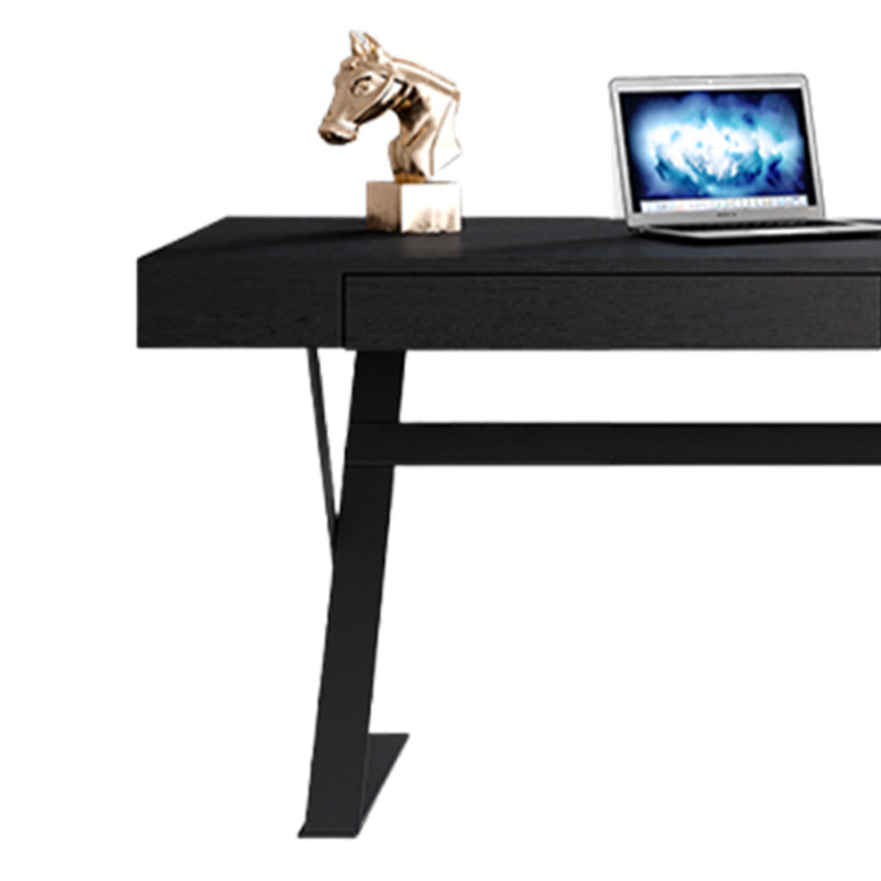 Table d'ordinateur de bureau simple, Noir, H 29,53 po x l 70,87 po x P 25,59 po