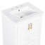 Meuble-lavabo 24 po avec lavabo, armoire en MDF avec structure en bois massif, 1 tiroir divisé et 2 portes à fermeture douce avec double tablette sur la porte, meuble-lavabo autoportant-1418259831