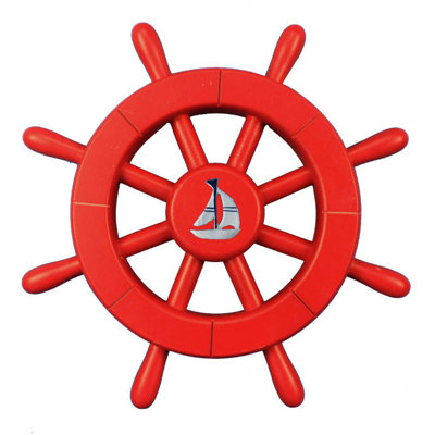 Décoration murale roue d’expédition avec bateau de voile