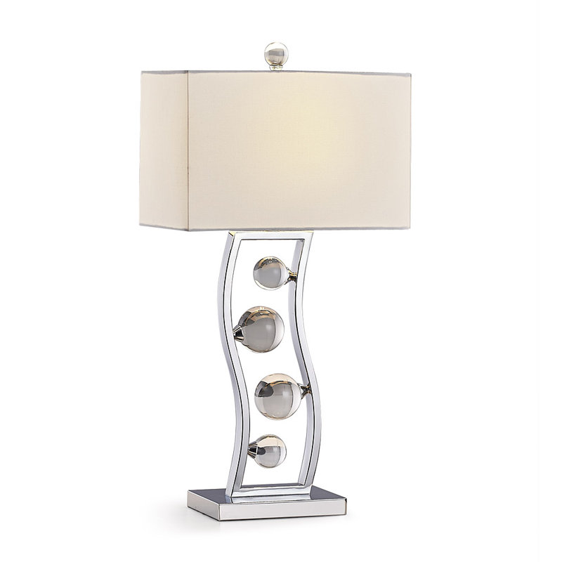 Lampe de table 27" Kamdyn, Chrome