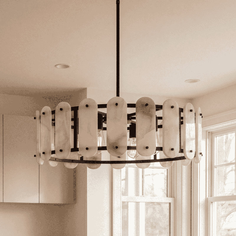Luminaire suspendu en cachemire 5 lumières Antolini, Noir