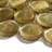 Amalfi Gold 1" x 1" Glass Penny Round Wall & Floor Tile