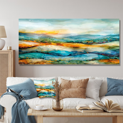 Whispers In The Wind Abstract Prairies II - Landscapes Metal Art, Prairies Metal Print