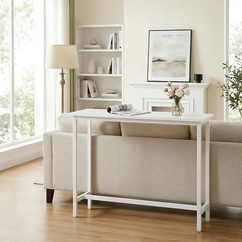 Dequinton Rectangular 120cm L x cm W Dining Table, H100  x L120 x W40cm, White, White