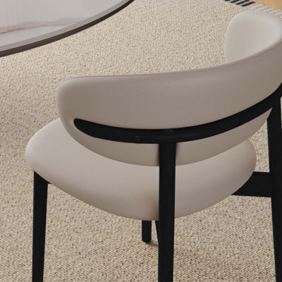 Mid-Century Modern wood feet Dining Chair (Set of 2) – Stylish Wooden Chairs for Dining Room, Kitchen, or Living Room, Comfortable & Durable, Easy to Assemble