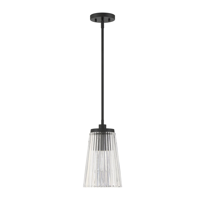 Luminaire suspendu conique 1 lumière Jeanie, Noir mat