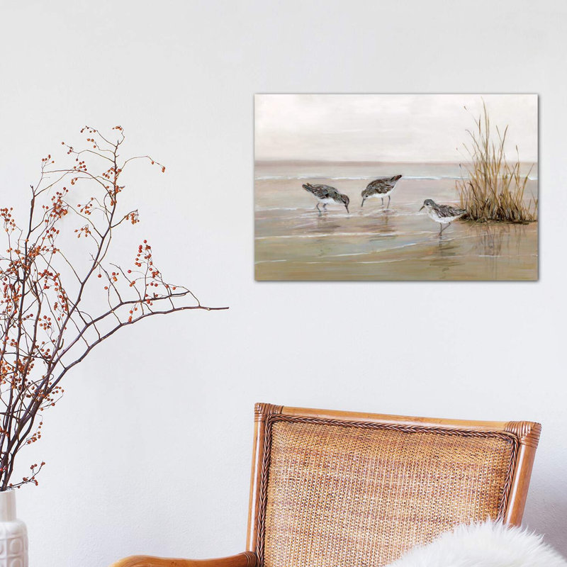 «Early Risers II» par Sally Swatland - reproduction d'art, H 12 po x l 18 po x 1,5 po, Toile tendue