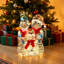 3‑Piece Pre-Lit Snowman Family Christmas Decoration, Metal Mesh Snowman Set for Indoor Outdoor Holiday Decor