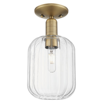 Downtown Urban - Cecil - 1 Light 7" Jar Shade Semi-Flush Mount 