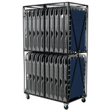 Blantex Cart for Easy Storage and Movement with 3 Full Steel Shelf Cart with 20 XB-1 Cots