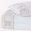Nicola 100% Cotton Geometric Embroidered Flat Sheet-1800932880-1800932894