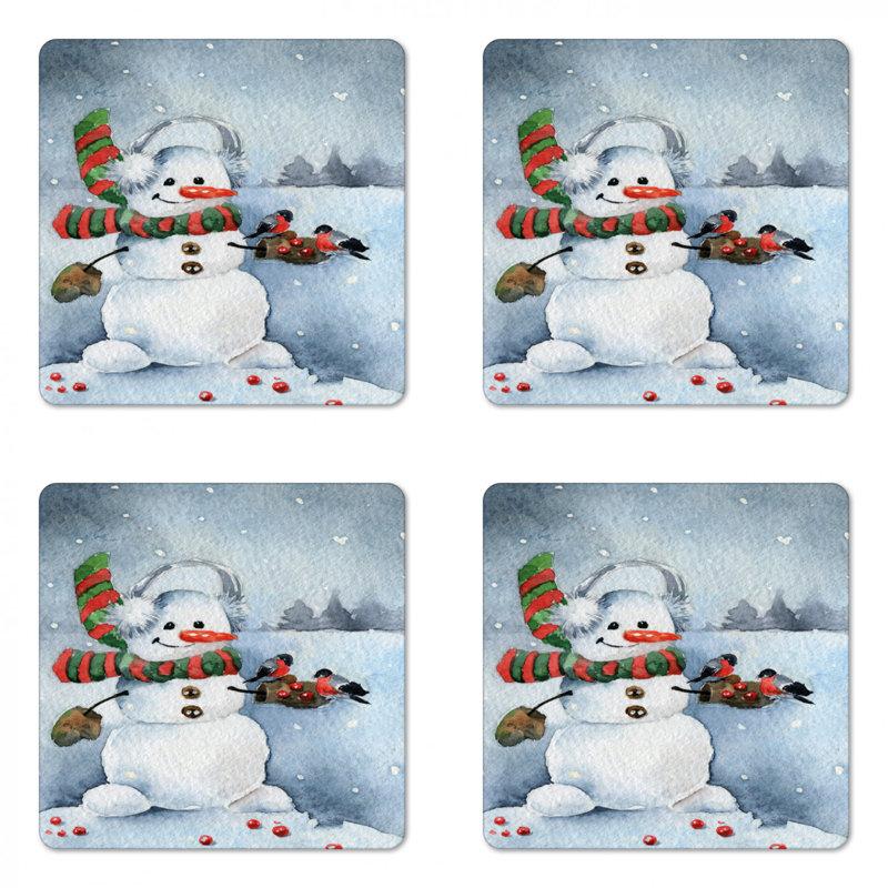 Sous-verre bonhomme de neige