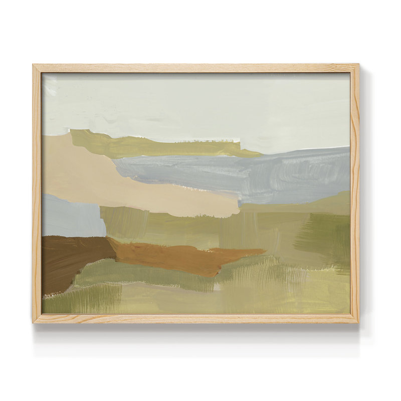 Stacked Landscape IV - Reproduction encadrée - Restickable, H 8 po x l 10 po, Naturel