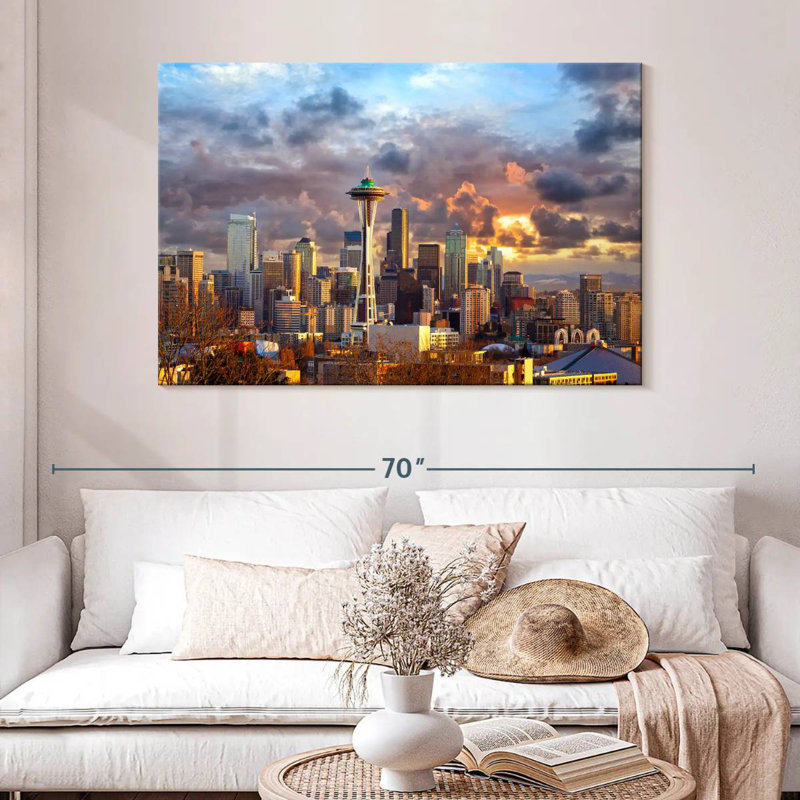 Ravi Seattle Sunset Sky, 32" H x 48" W